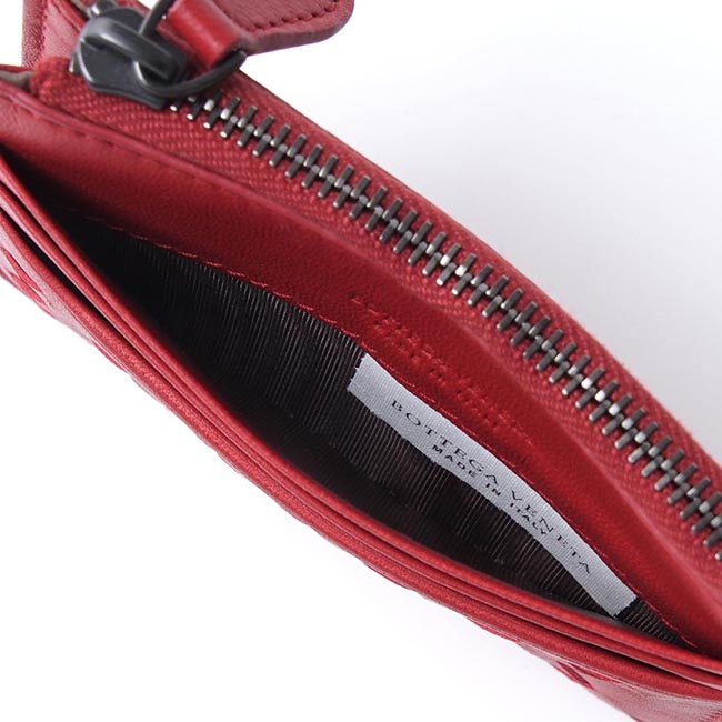 ボッテガヴェネタ BOTTEGA VENETA カードケース NAPPA チャイナレッド レッド系 367004 v001n 6417 メンズ＆レディース