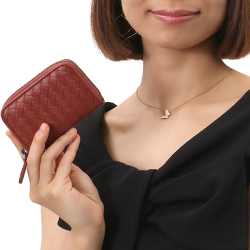 ボッテガヴェネタ BOTTEGA VENETA&nbsp; コインケース【小銭入れ】 イントレチャート バーントレッド 114075 V001N 6329 レディース