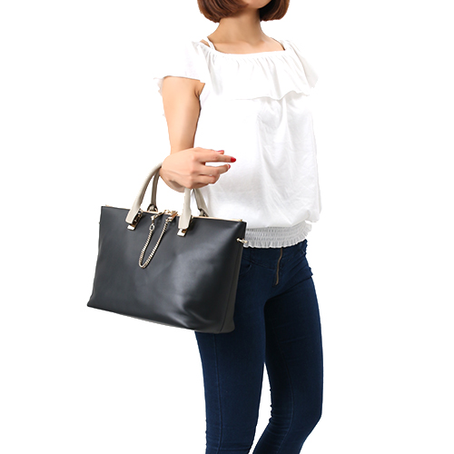 クロエ CHLOE ハンドバッグ/ショルダーバッグ ベイリー ブラック&グレー 3S0169 882 09V レディース