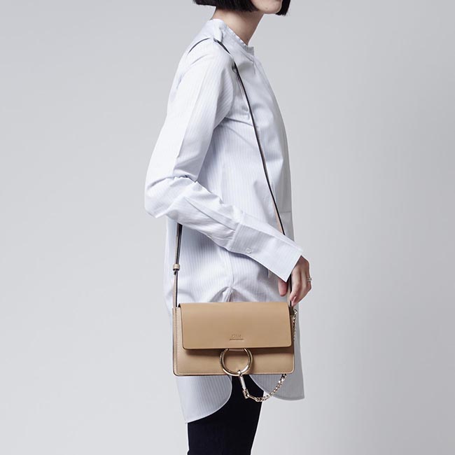 クロエ Chloe ショルダーバッグ FAYE フェイ LEATHER CHESTNUT CREAM ベージュ系 3s1127 h8j bcr レディース