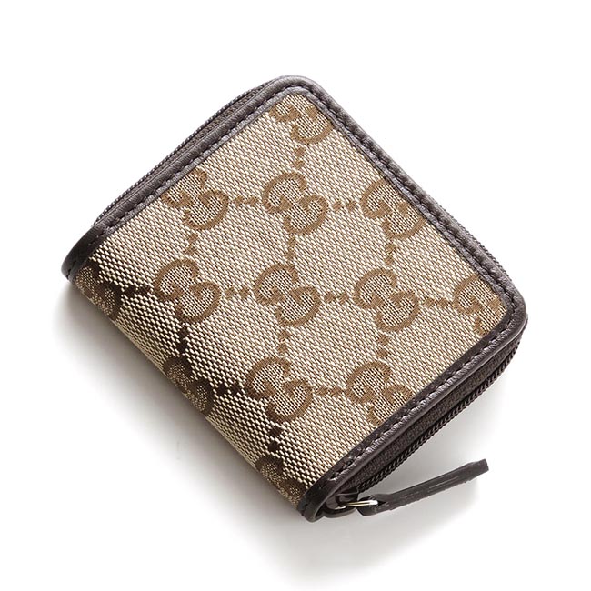 グッチ GUCCI コインケース GG CANVAS ベージュ×エボニー ブラウン系 115255 fafxg 9643 レディース