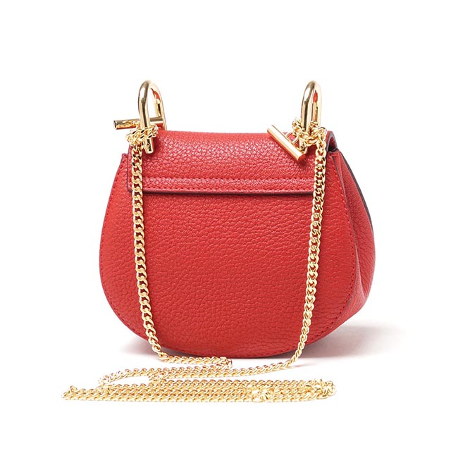 クロエ Chloe ショルダーバッグ DREW ドリュー LEATHER PLAID RED レッド系 3s1038 944 b5m レディース