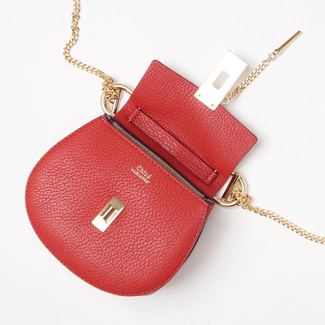 クロエ Chloe ショルダーバッグ DREW ドリュー LEATHER PLAID RED レッド系 3s1038 944 b5m レディース