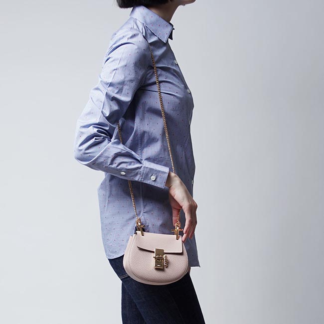 クロエ Chloe ショルダーバッグ DREW ドリュー LEATHER CEMENT PINK ピンク系 3s1038 944 b59 レディース