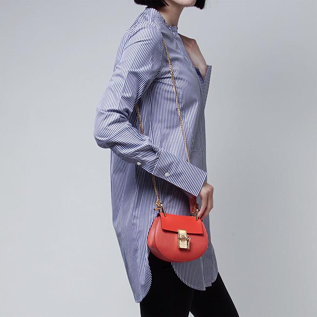 クロエ Chloe ショルダーバッグ DREW ドリュー LEATHER CORAL POP オレンジ系 3s1038 h0x b9j レディース