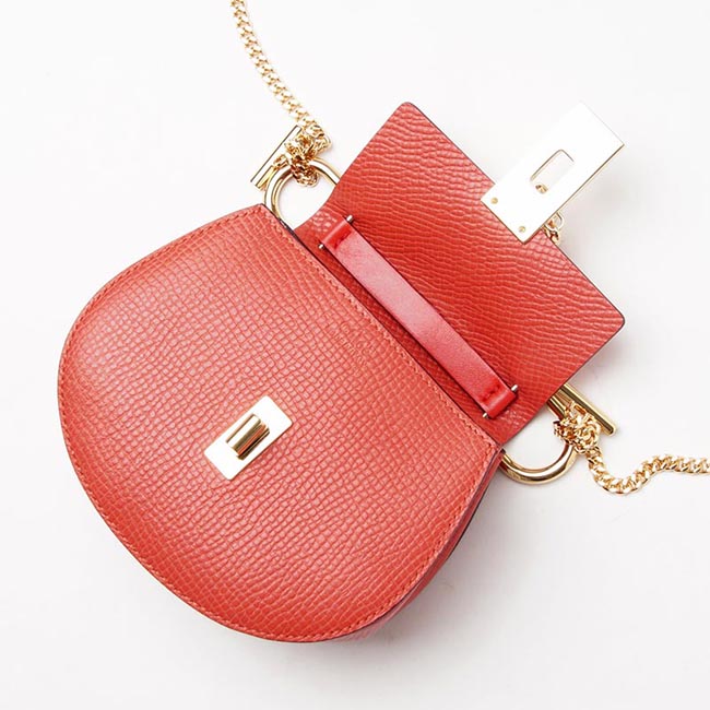 クロエ Chloe ショルダーバッグ DREW ドリュー LEATHER CORAL POP オレンジ系 3s1038 h0x b9j レディース