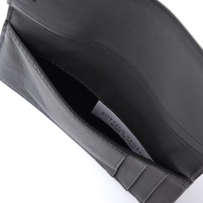 ボッテガヴェネタ BOTTEGA VENETA カードケース WASHED VINTAGE ブラック×ダークグレー ブラック系 120701 vbd51 8885 メンズ