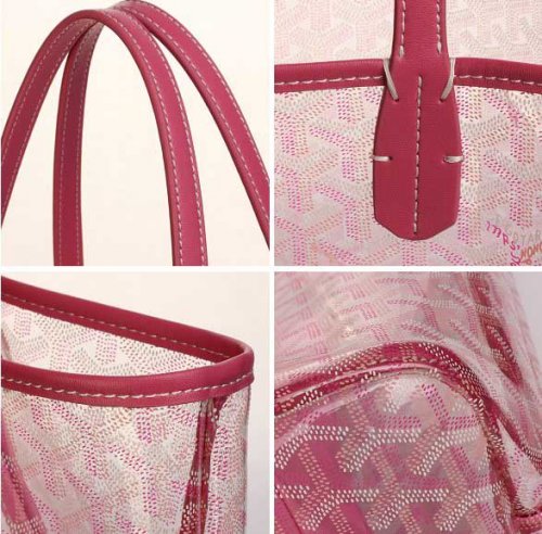 ゴヤールサンルイ  濃いピンクGM/ゴヤール GOYARD サンルイ 人気が高い 人気バッグ☆透明 geya50013