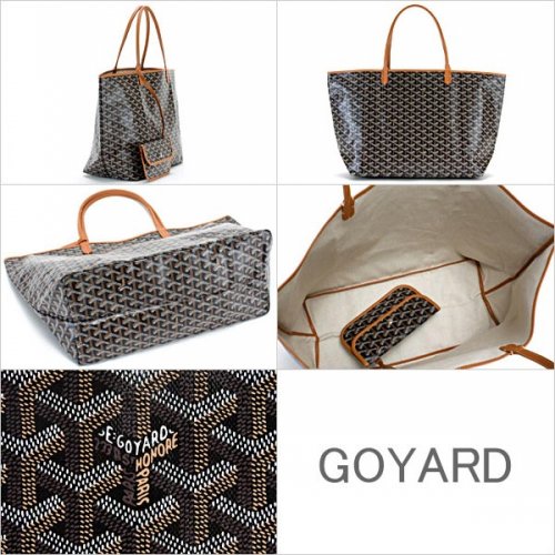 ゴヤール人気バッグ☆サンルイ GOYARD  高品質 コーヒー×黒GM geya50026 
