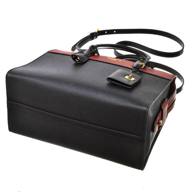 プラダ PRADA 型押しカーフスキン 2WAYハンドバッグ 1BA047 2EVU D9A