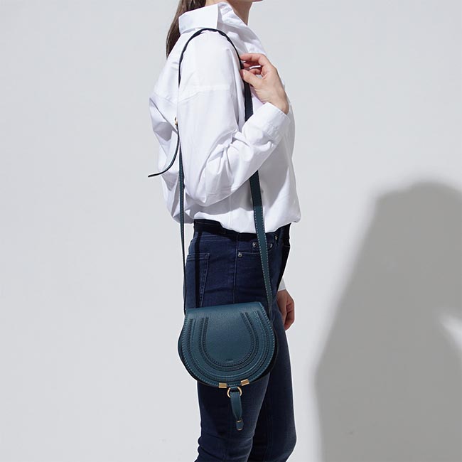 クロエ Chloe ショルダーバッグ MARCIE/マーシー LEATHER STEEL BLUE ブルー系 3p0580 161 bf4 レディース