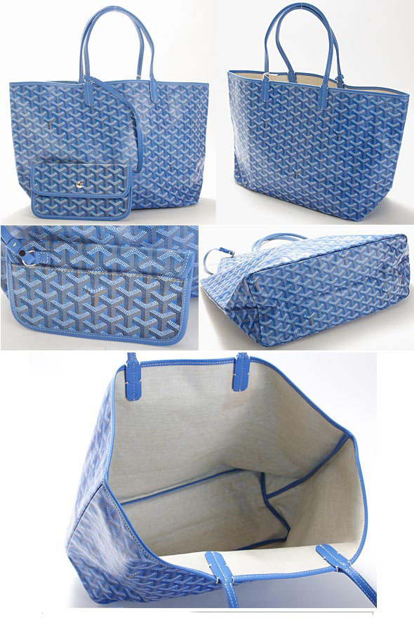 ゴヤール GOYARD品は激安販売/サンルイPM/トート/バッグ/ライトブルーAMALOUISPM10 