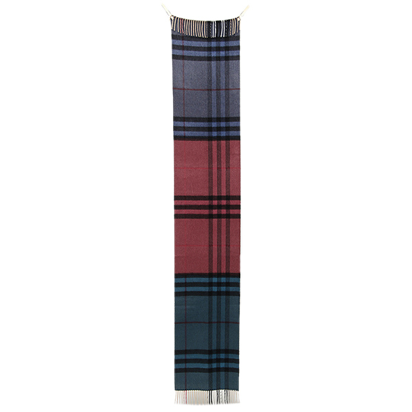 バーバリー&nbsp; マフラー BURBERRY 3978227 4402B CASHMERE OVERPRINT カシミア100％ 30cm×168cm TEAL/CAMEL
