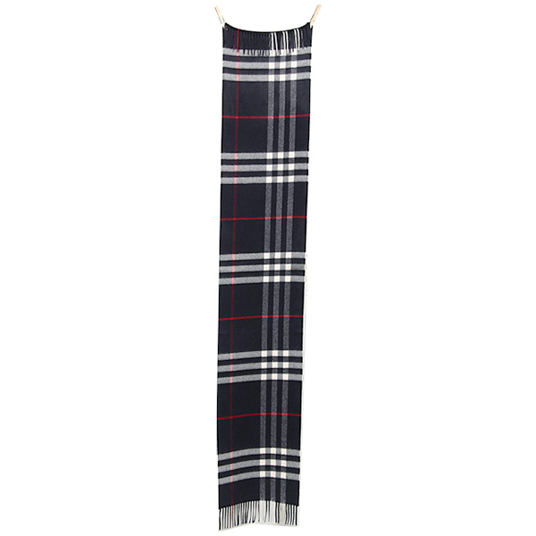 バーバリー&nbsp; マフラー BURBERRY 3993734 4100B CLASSIC CASHMERE カシミア100％ 30×168cm ストール NAVY