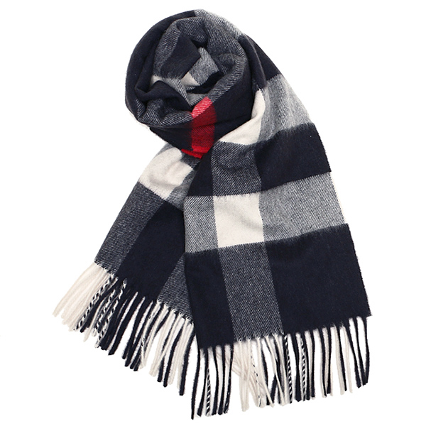 バーバリー&nbsp; マフラー BURBERRY 3878937 4100B BIG CASHMERE カシミア100％ 36×200cm NAVY