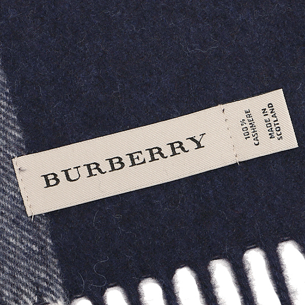 バーバリー&nbsp; マフラー BURBERRY 3878937 4100B BIG CASHMERE カシミア100％ 36×200cm NAVY
