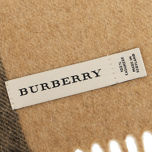 バーバリーマフラー  BURBERRY 3766775 2310C BIG CASHMERE カシミア100% 36×200cm CAMEL