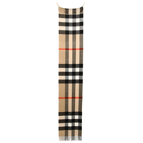 バーバリーマフラー  BURBERRY 3766775 2310C BIG CASHMERE カシミア100% 36×200cm CAMEL