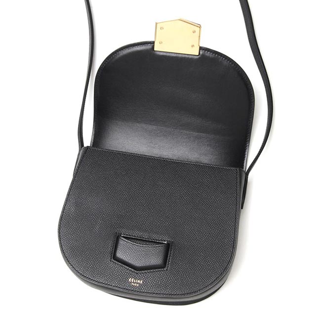 セリーヌショルダーバッグ/トロッター LEATHER /Black ブラック系 レディース17664 3zmb 38no