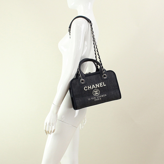 シャネル (CHANEL) ハンドバッグ A92749 デニムインディゴブルー  レディース A92749