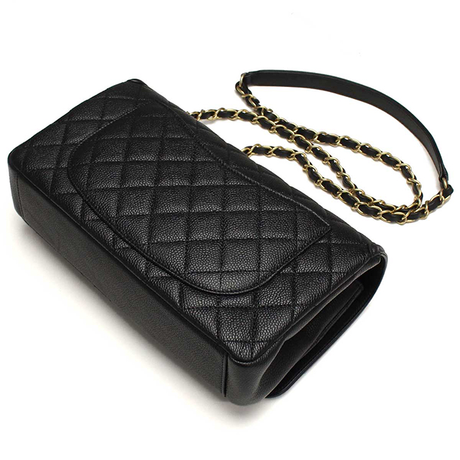 シャネル (CHANEL) チェーンショルダーフラッバッグブラック レディース A93341