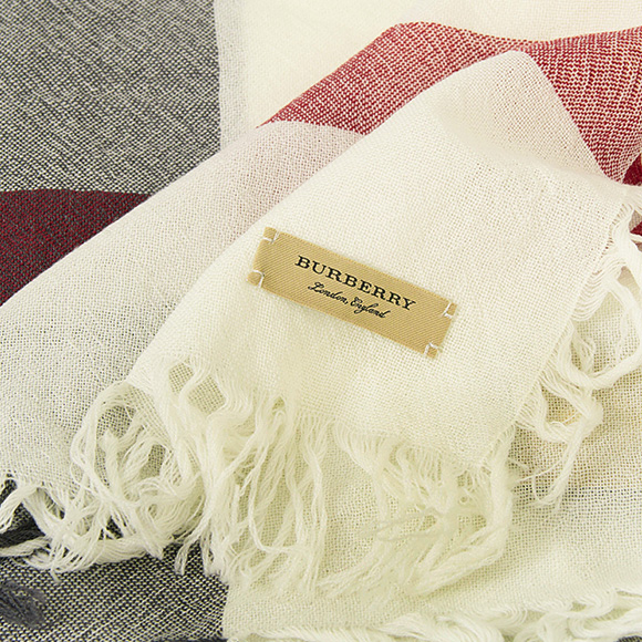 バーバリー  BURBERRY ストール COLOUR CK アイボリーチェック 3843960 AAPTS 1001B IVORY CHECK