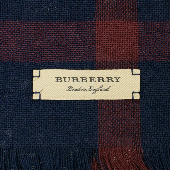 バーバリー  BURBERRY ストール カシミア混ストール ネイビーチェック TONAL LTW CK 4000326 S:AARVP 4100B NAVY 