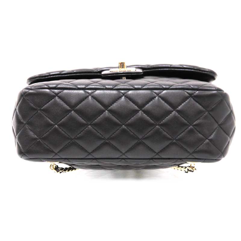 CHANEL シャネル バックパック マトラッセ ココマーク リュックサック デイバッグ ブラック ゴールドカラー金具 ラムスキン A94430