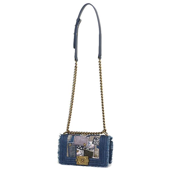 シャネル CHANEL バッグ ショルダーバッグ シャネル バッグ CHANEL A92866 Y10892 C2084 SMALL BOY CHAENL FLAP BAG ゴールド金具 デニム ショルダーバッグ DENIM 