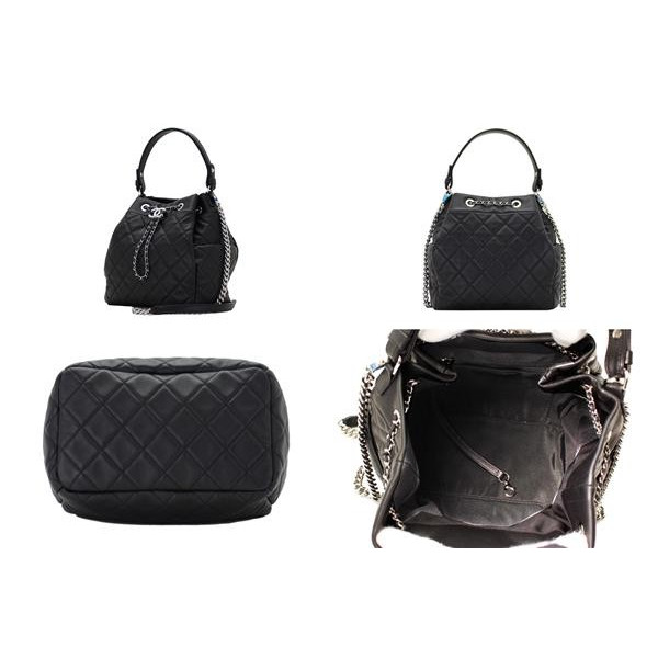 シャネル マトラッセ 2WAY チェーンショルダーバッグ 巾着 ラムスキン A91273