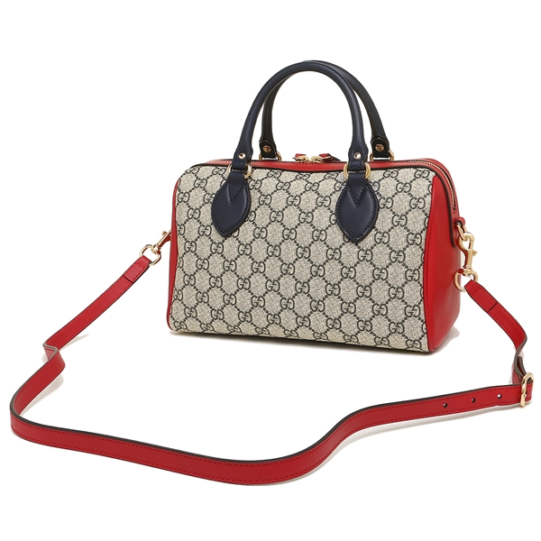 グッチ ハンドバッグ レディース GUCCI 409529 KLQIG 4096 ベージュ レッド ネイビー