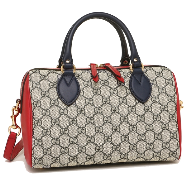 グッチ ハンドバッグ レディース GUCCI 409529 KLQIG 4096 ベージュ レッド ネイビー