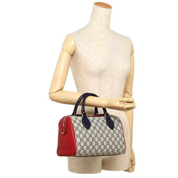 グッチ ハンドバッグ レディース GUCCI 409529 KLQIG 4096 ベージュ レッド ネイビー