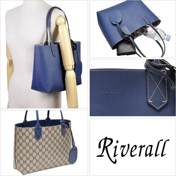 グッチ GUCCI トートバッグ レディース ベージュxネイビー 372613a98104088 