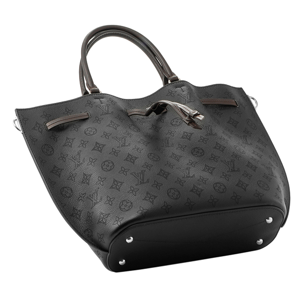 ルイヴィトン LOUISVUITTON ジロラッタ M54402バッグ マヒナ 黒 モノグラム パンチング バイカラー エレガント