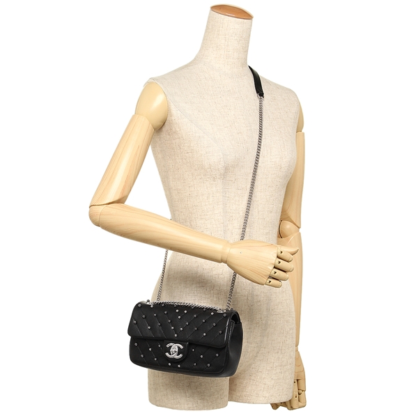 シャネル ショルダーバッグ レディース CHANEL A91954 Y82679 94305 ブラック シルバー 