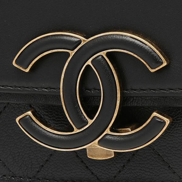 シャネル ショルダーバッグ レディース CHANEL A93460 Y82232 94305 ブラック ゴールド 