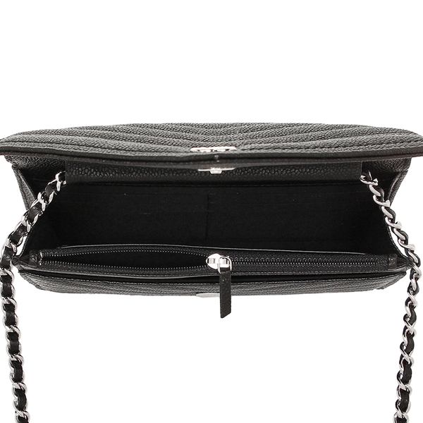 シャネル ショルダーバッグ レディース CHANEL A84350 Y33119 94305 ブラック シルバー