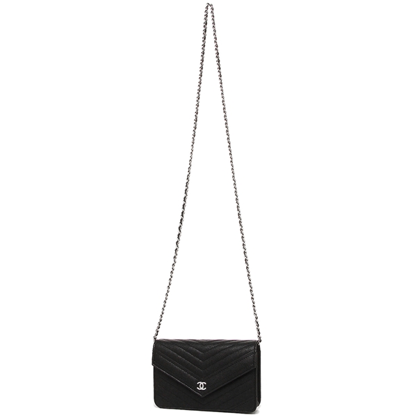 シャネル ショルダーバッグ レディース CHANEL A84350 Y33119 94305 ブラック シルバー