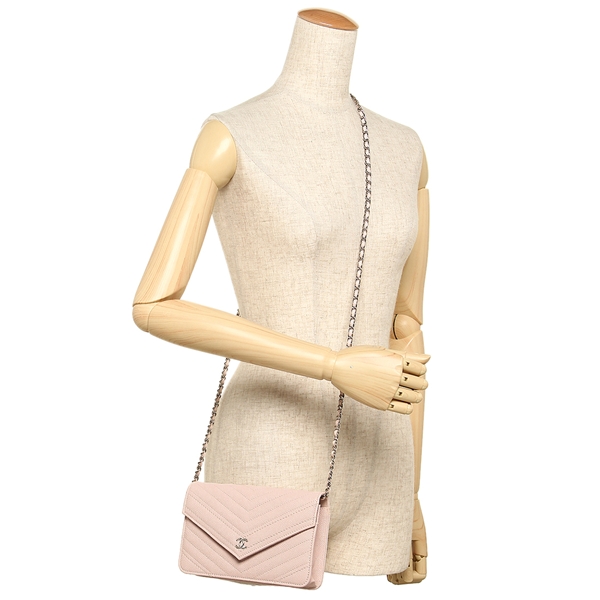 シャネル ショルダーバッグ レディース CHANEL A84350 Y33119 4B032 ピンク シルバー 