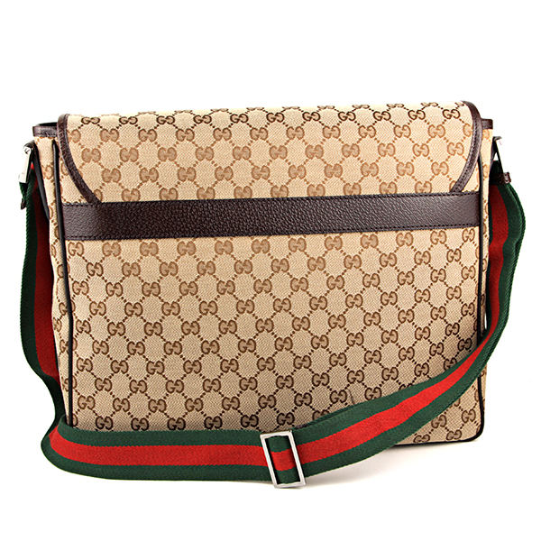 グッチ ショルダーバッグ GUCCI 233052 F4F5R 9791 バッグ GGキャンバス ユニセックス ベージュ/ダークブラウン GGパターン ロゴ ウェビング メンズ エレガント