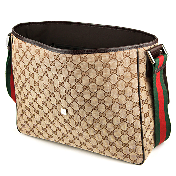 グッチ ショルダーバッグ GUCCI 233052 F4F5R 9791 バッグ GGキャンバス ユニセックス ベージュ/ダークブラウン GGパターン ロゴ ウェビング メンズ エレガント