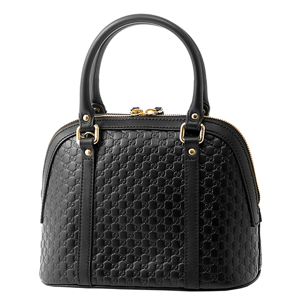 グッチ ハンドバッグ GUCCI 449654 BMJ1G 1000 マイクロ グッチ シマ レディース BLACK ブラック 黒 クロスボディ 2WAY GG 型押し エレガント