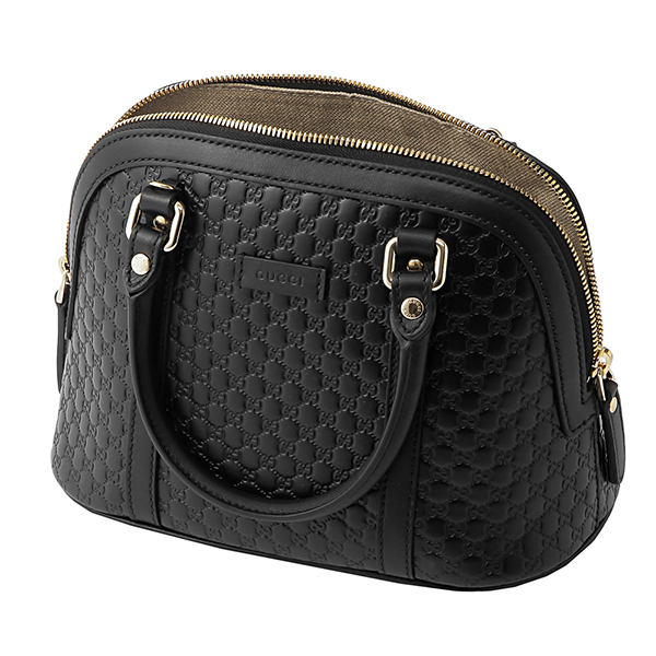 グッチ ハンドバッグ GUCCI 449654 BMJ1G 1000 マイクロ グッチ シマ レディース BLACK ブラック 黒 クロスボディ 2WAY GG 型押し エレガント