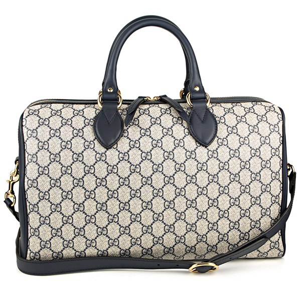 グッチ ハンドバッグ GUCCI 409527 KHNKG 4075 バッグ GGスプリーム トップハンドル レディース ベージュ/ブルー 青 GGパターン バイカラー エレガント