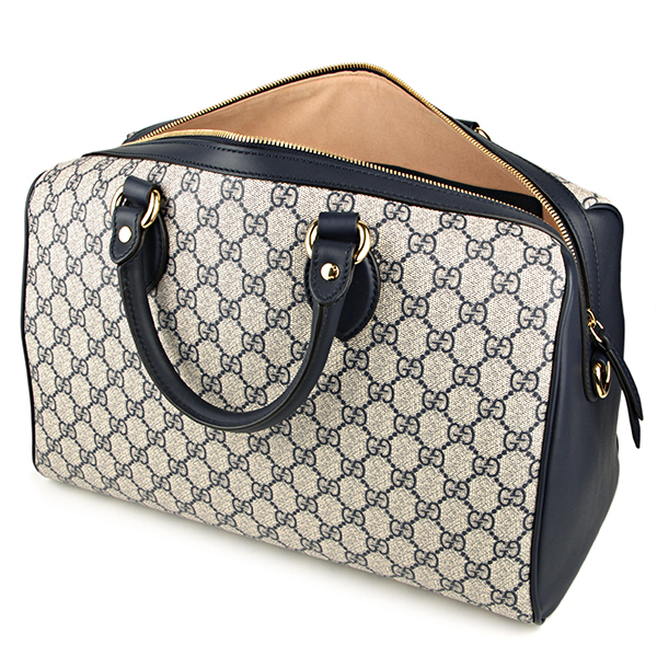 グッチ ハンドバッグ GUCCI 409527 KHNKG 4075 バッグ GGスプリーム トップハンドル レディース ベージュ/ブルー 青 GGパターン バイカラー エレガント