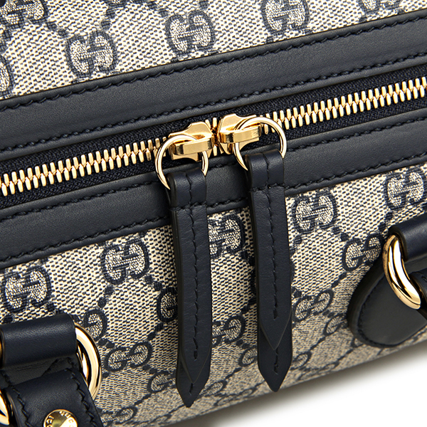 グッチ ハンドバッグ GUCCI 409527 KHNKG 4075 バッグ GGスプリーム トップハンドル レディース ベージュ/ブルー 青 GGパターン バイカラー エレガント