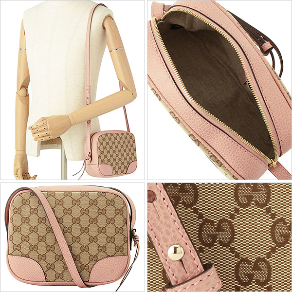 グッチ GUCCI 斜めがけショルダーバッグ レディース カーキ/ピンク 449413ky9lg8609 