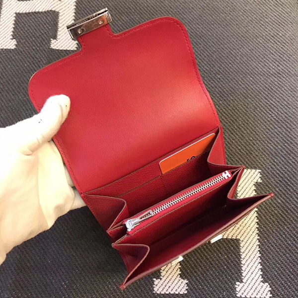 エルメス コンスタンス コンパクト ミニ ヴォーエプソン 二つ折り財布 he-co-0092