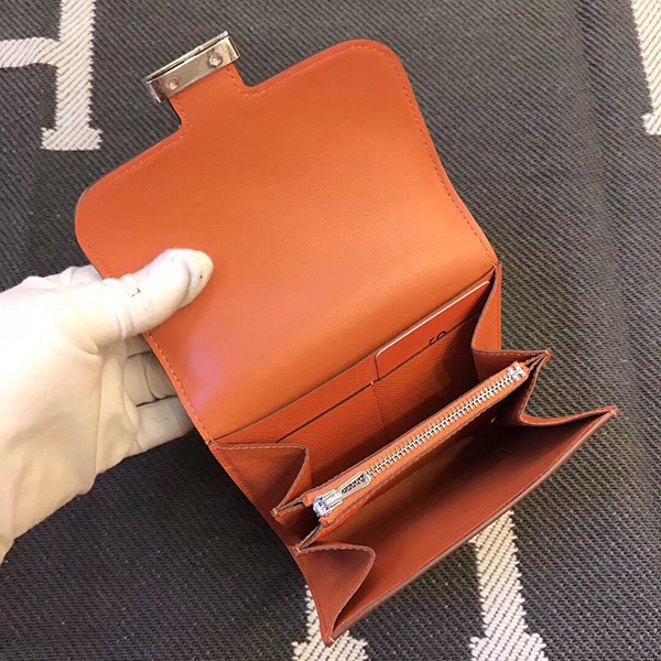 エルメス コンスタンス コンパクト ミニ ヴォーエプソン 二つ折り財布 he-co-0096